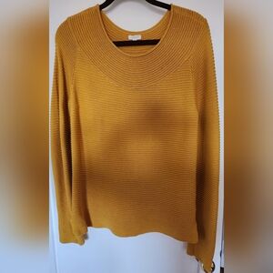 Mustard Yellow Women's Sweater 100% Cotton Machine Wash